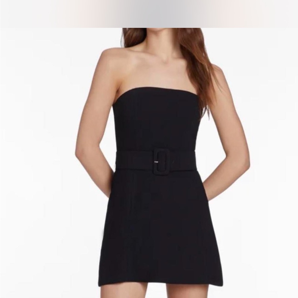 Amanda Uprichard Black Strapless Dress